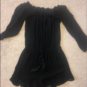 Black Off Sholder Romper